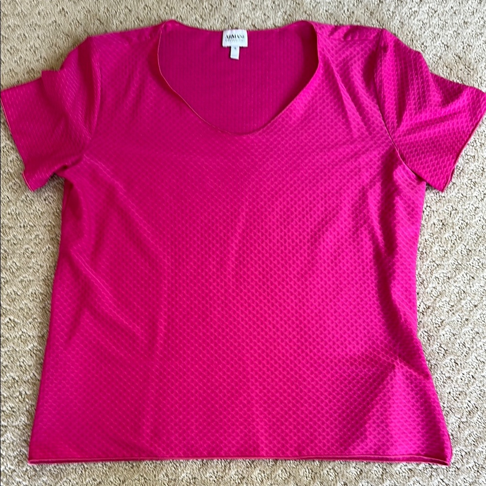 Armani Venezia Fuchsia Short Sleeve Top